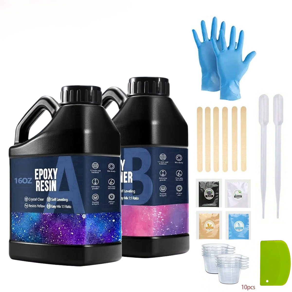 Woodworking Resin - Zestaw żywicy epoksydowej Crystal Clear 1000