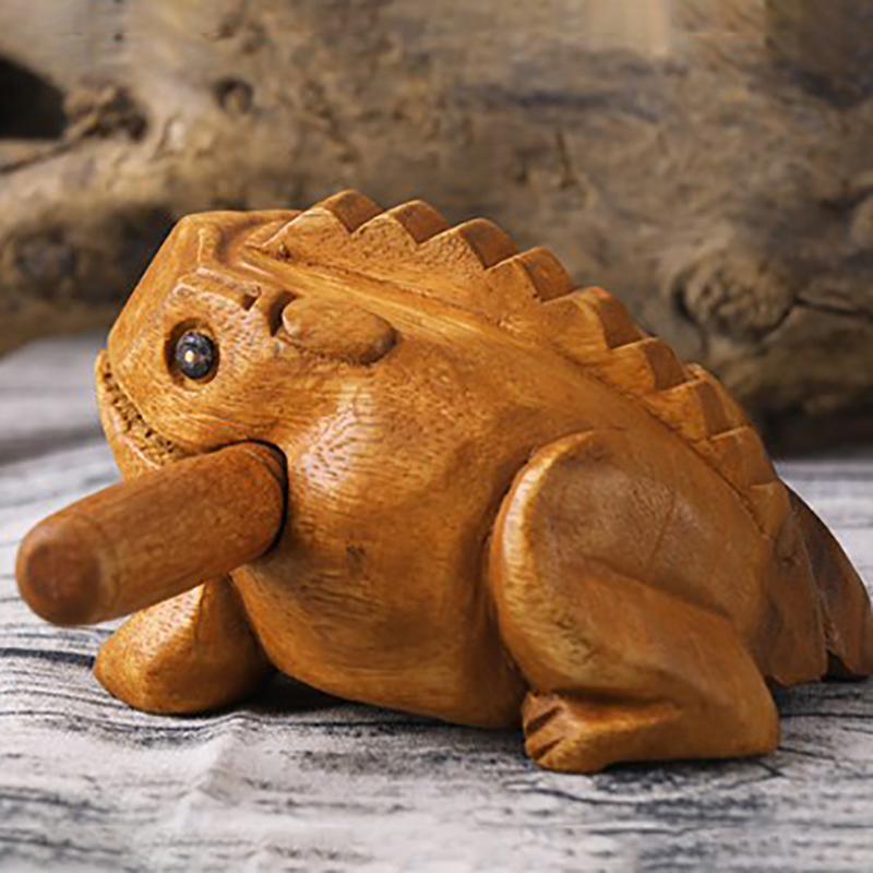 Woodworking Resin - Ręcznie rzeźbiona w Tajlandii drewniana żaba